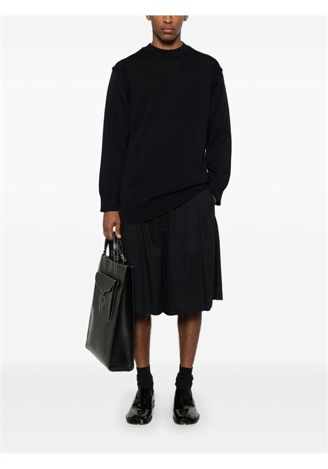 Blue knitted jumper Yohji yamamoto - men Yohji Yamamoto | HPK113821